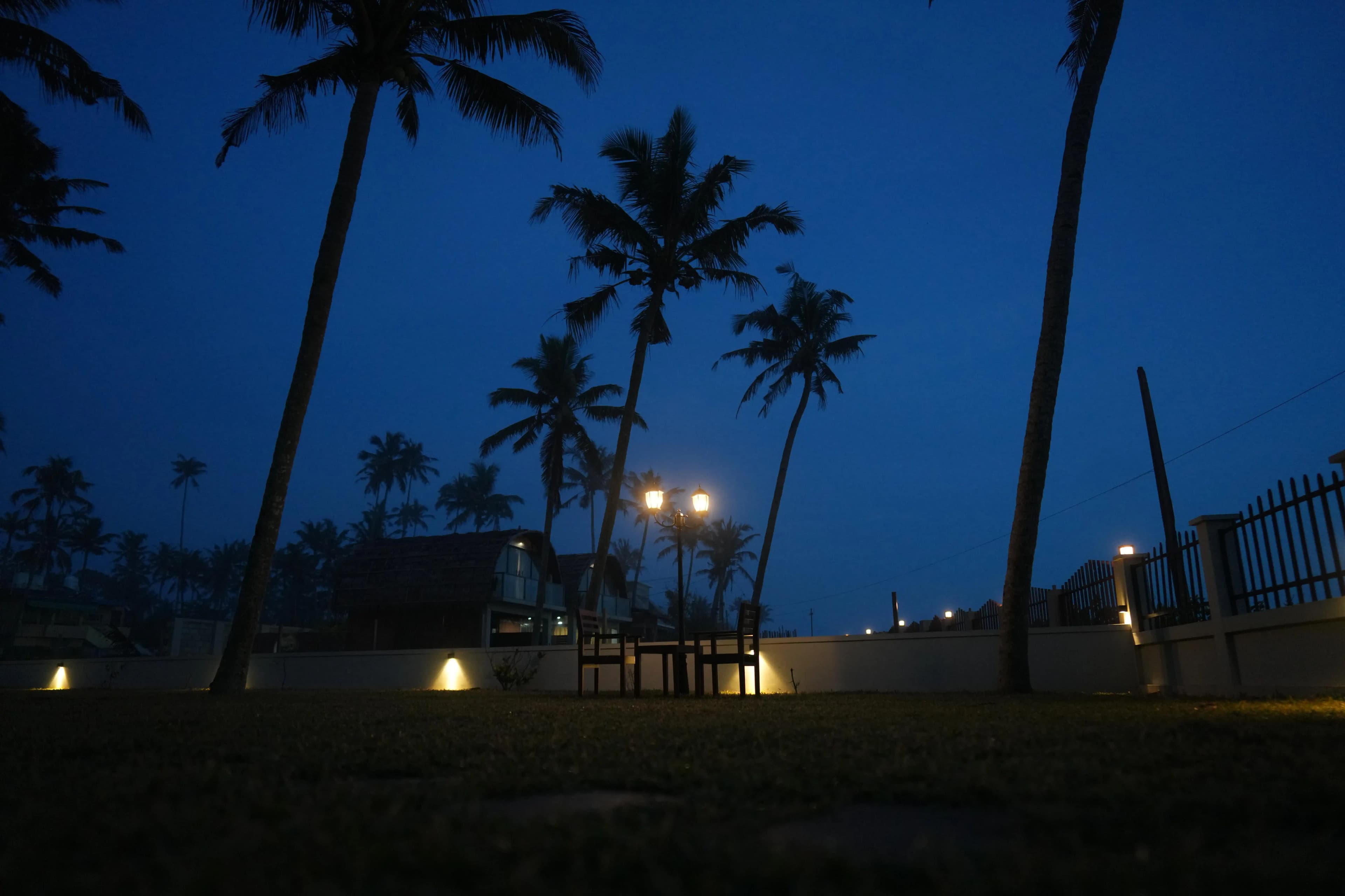 Villa exterior overlooking the Arabian Sea